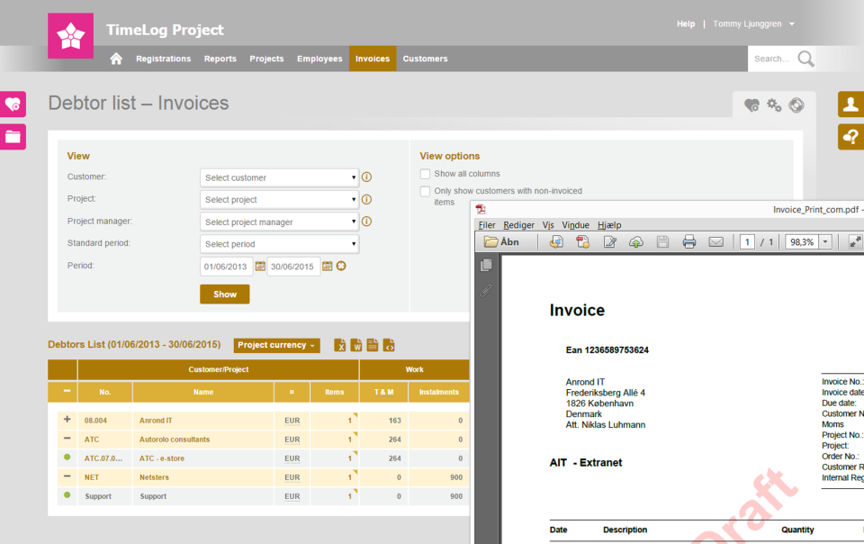 TimeLog подбор