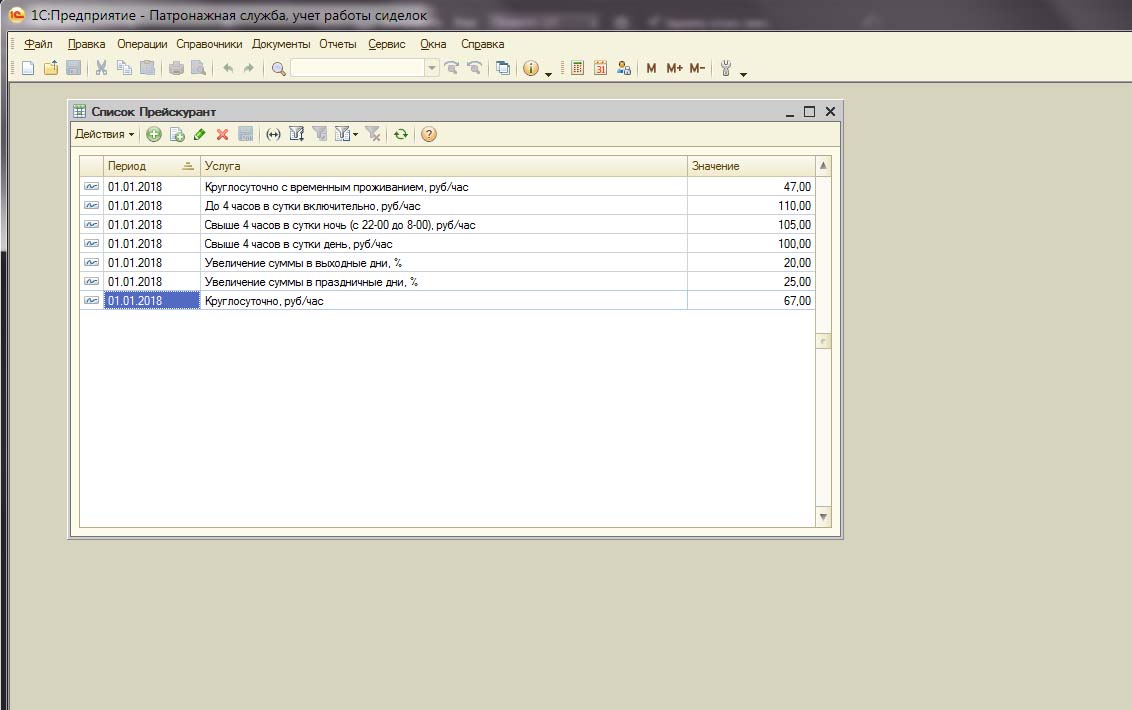 1C:Патронажная служба