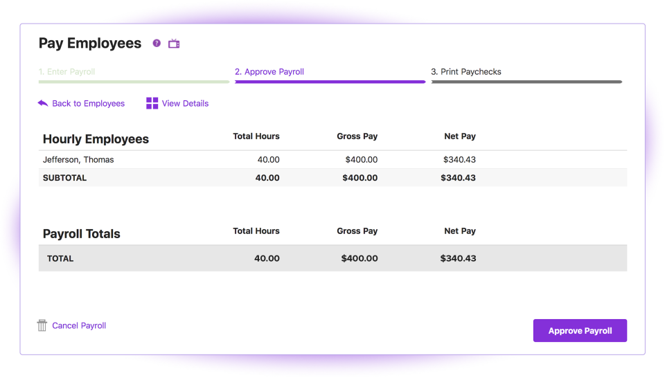 Patriot Payroll характеристики
