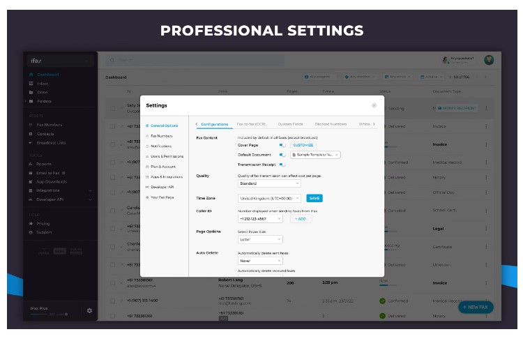 iFax характеристики