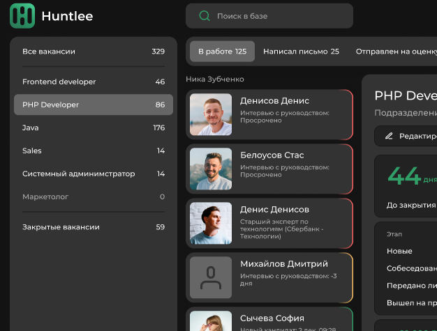 Huntlee характеристики