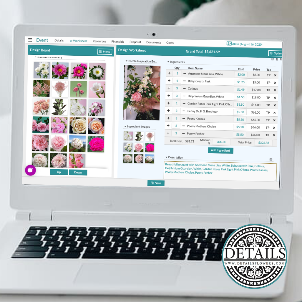 Details Flowers Software