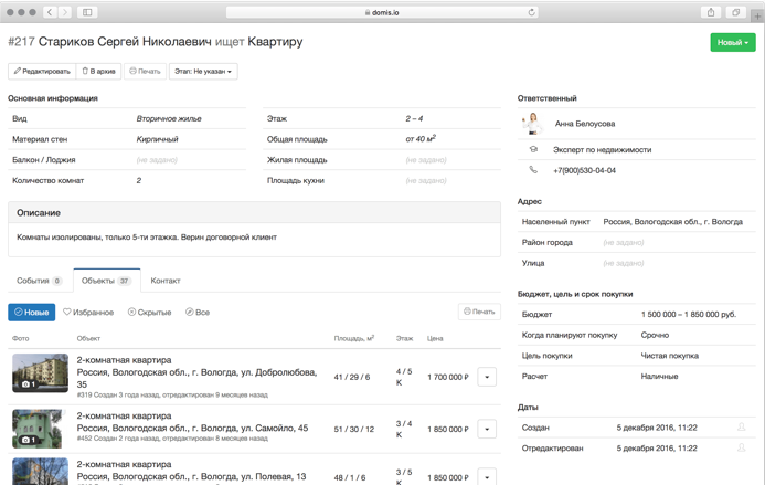 DomisCRM программа