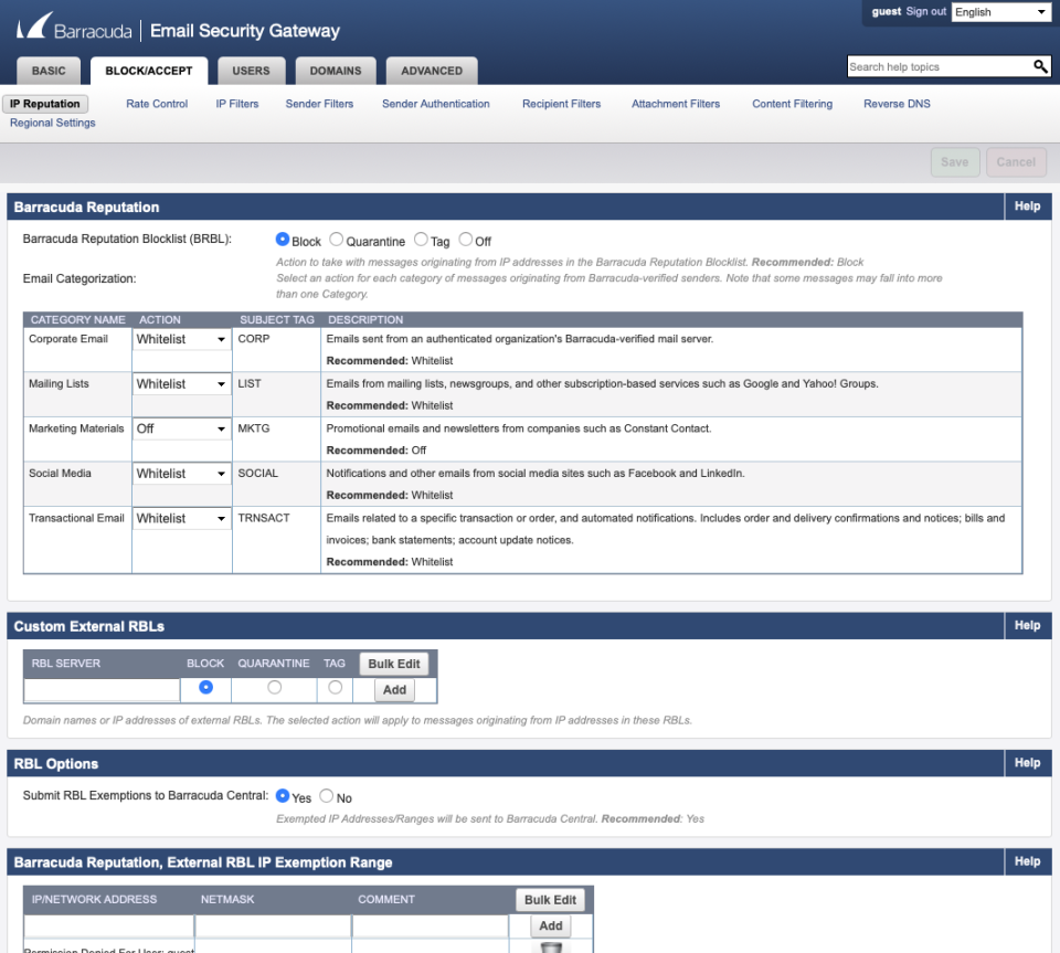 Barracuda Email Security Gateway
