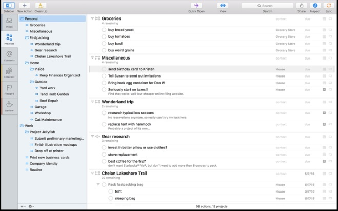 OmniFocus характеристики