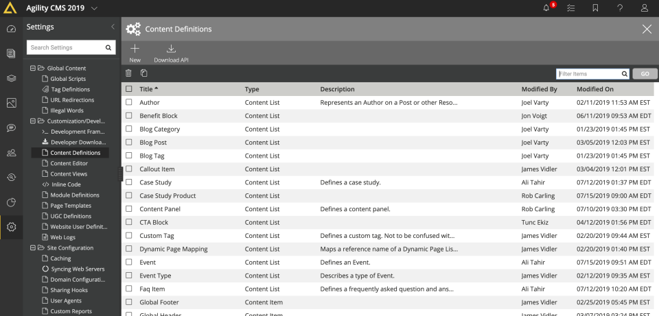 Agility CMS подбор