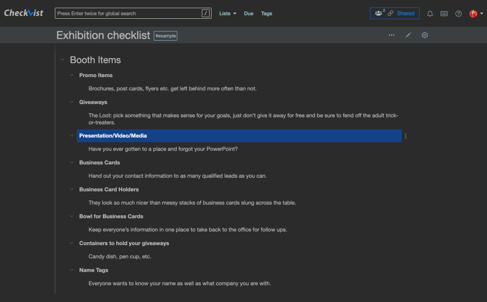 Checkvist программа
