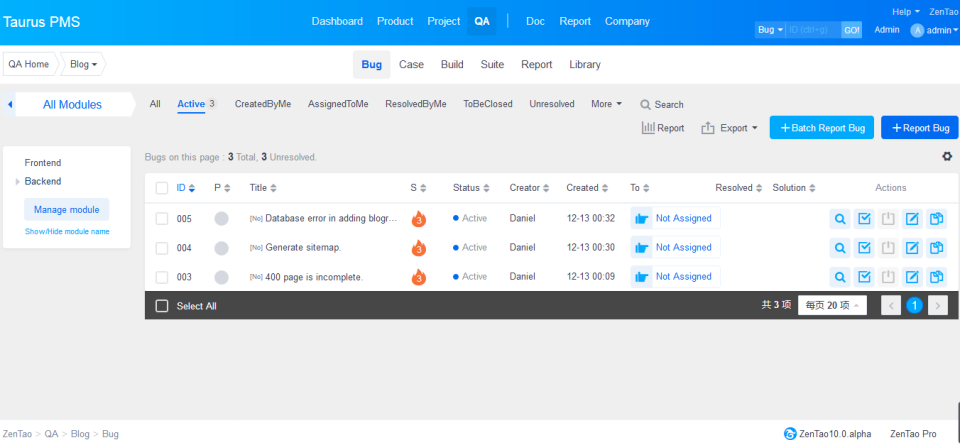 ZenTao Pro характеристики