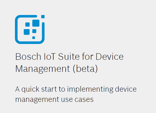 Bosch IoT Suite характеристики