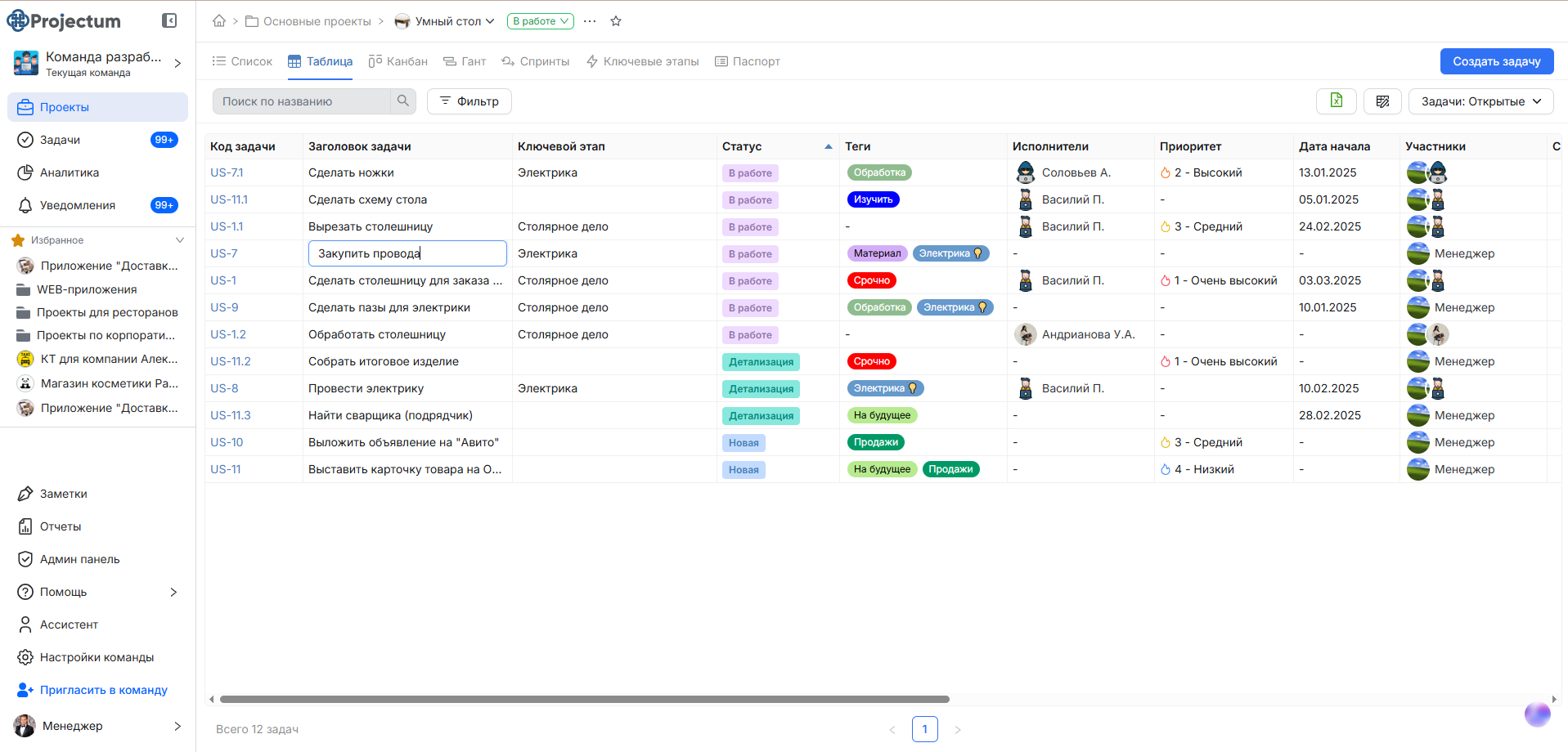 Projectum сравнение