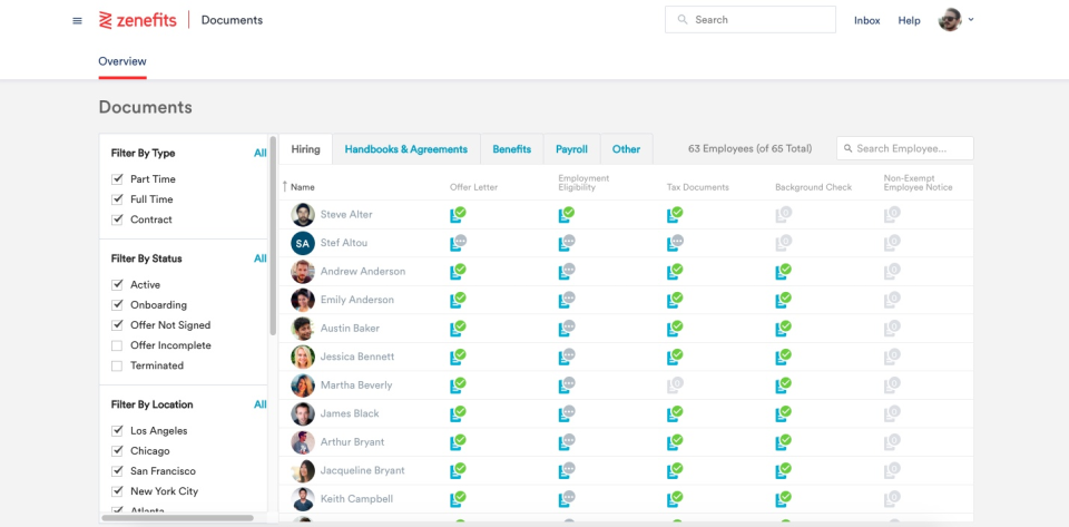 Zenefits сравнение