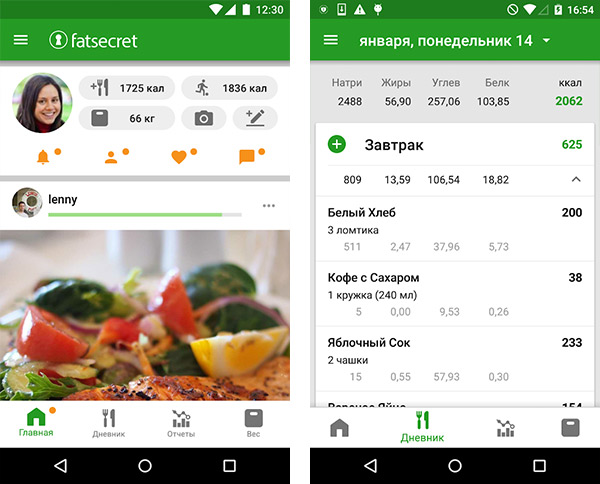 FatSecret программа