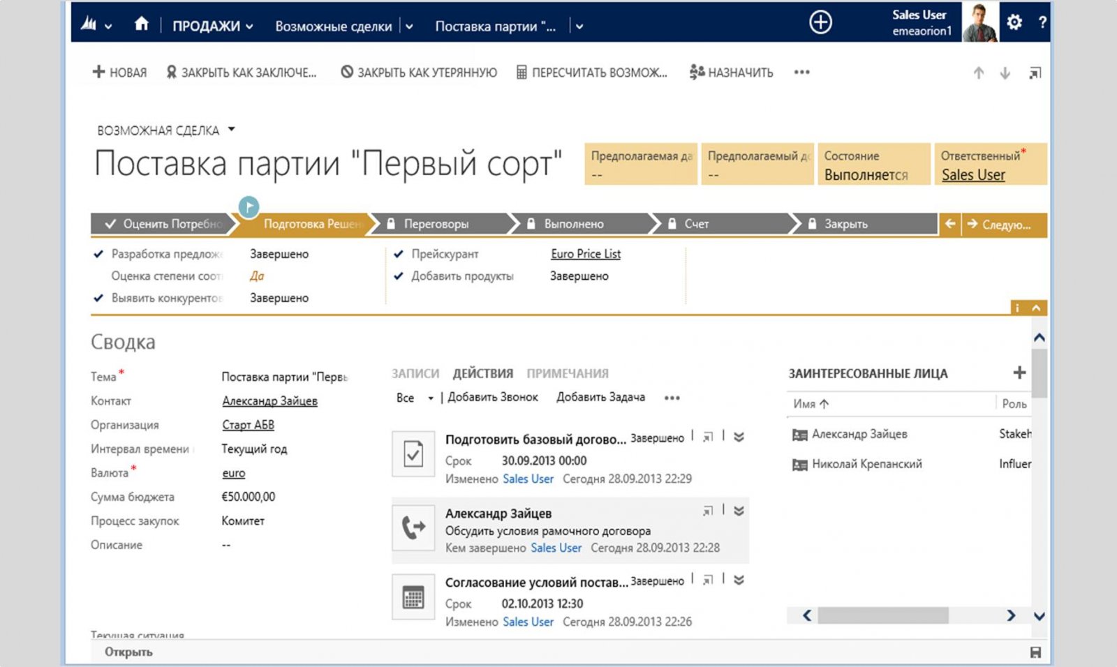 Microsoft Dynamic CRM ПО