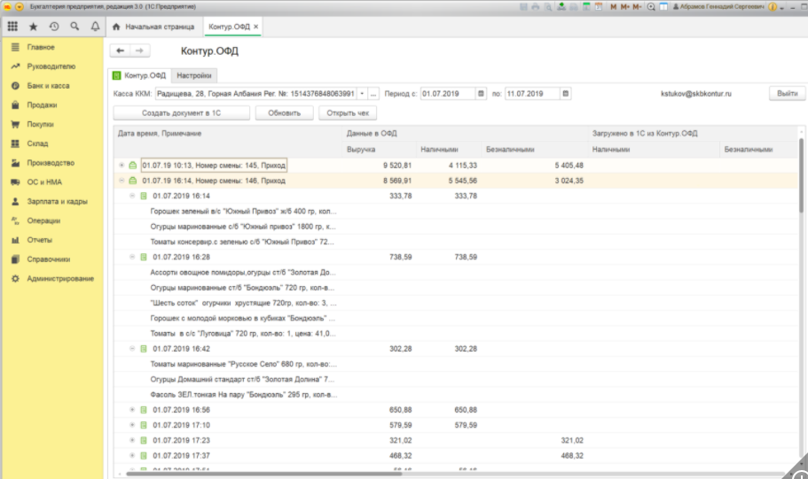 Контур.ОФД сравнение