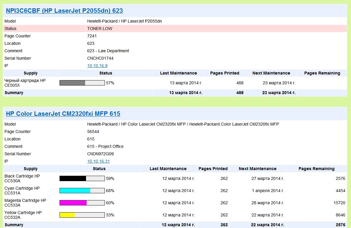 O&K Print Watch ПО