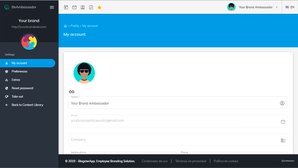 BeAmbassador характеристики