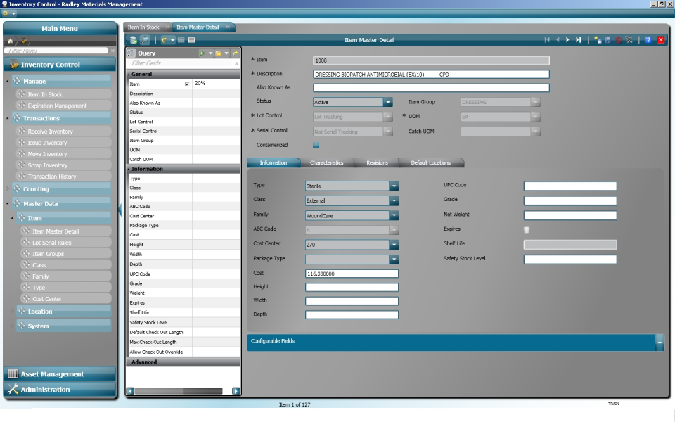 Radley Warehouse Management характеристики