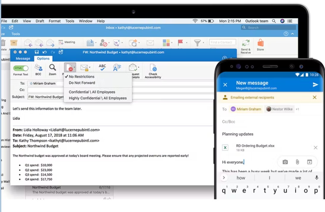 Microsoft Outlook подбор