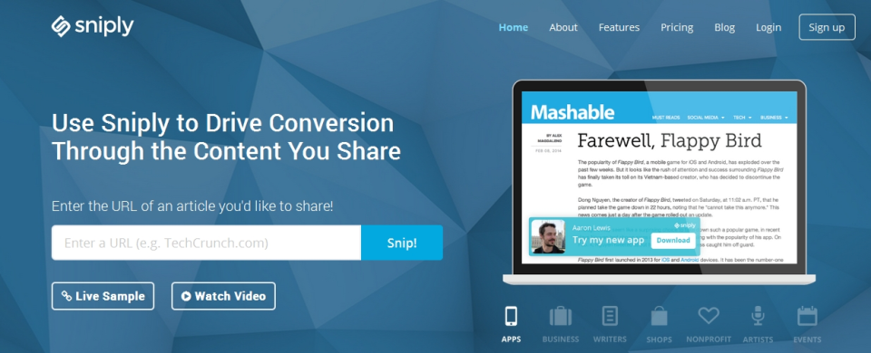 Sniply характеристики