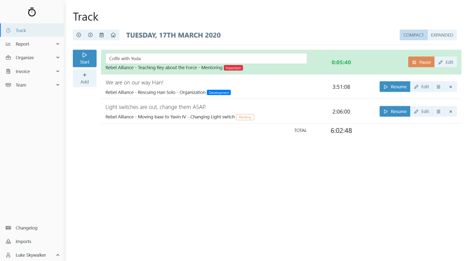 My Hours характеристики