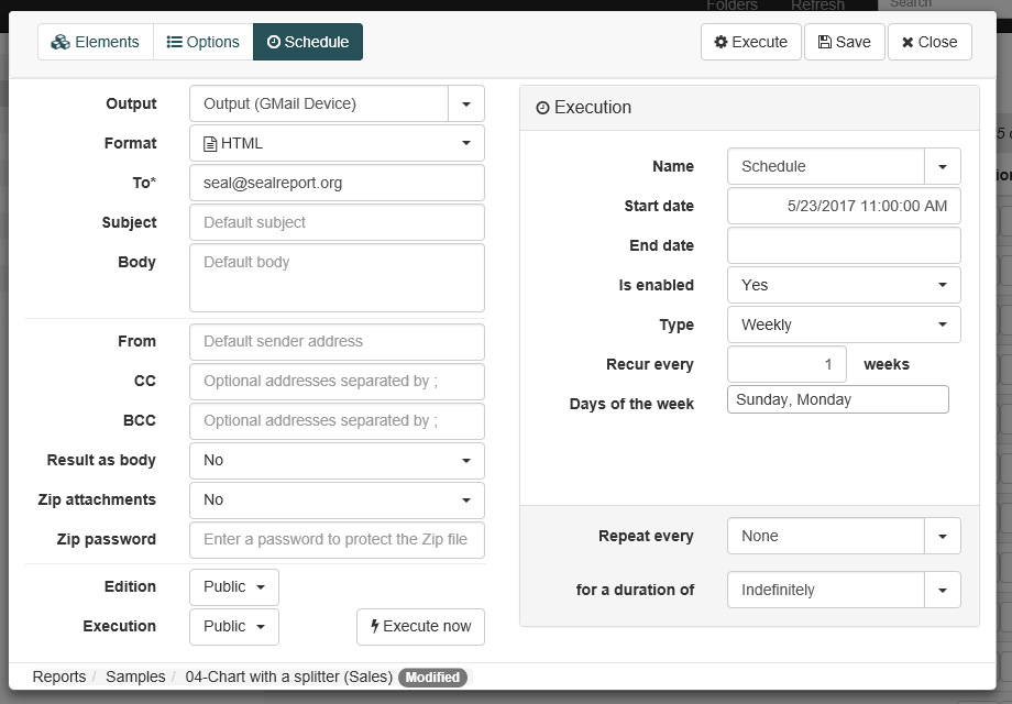 Seal Report характеристики