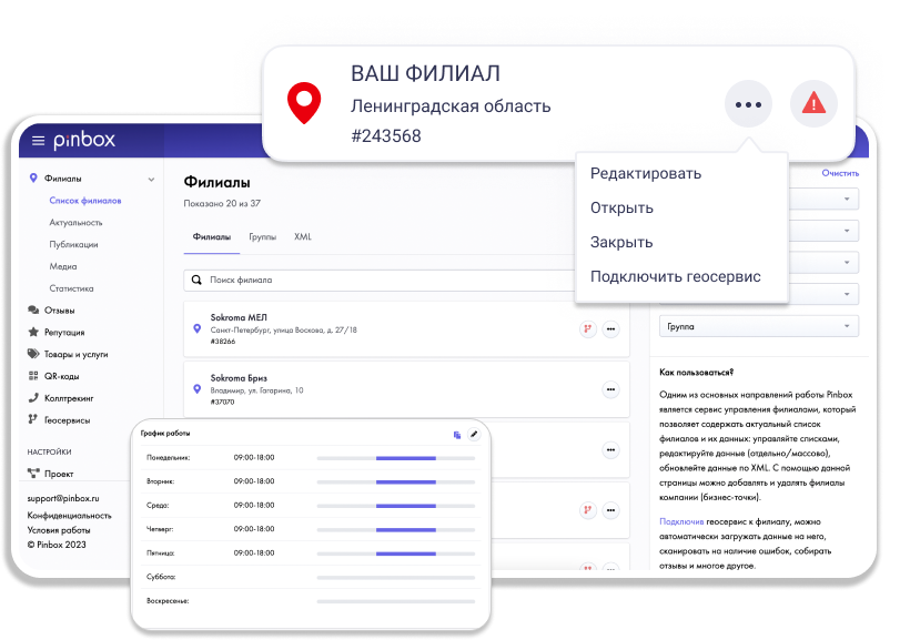 Pinbox характеристики
