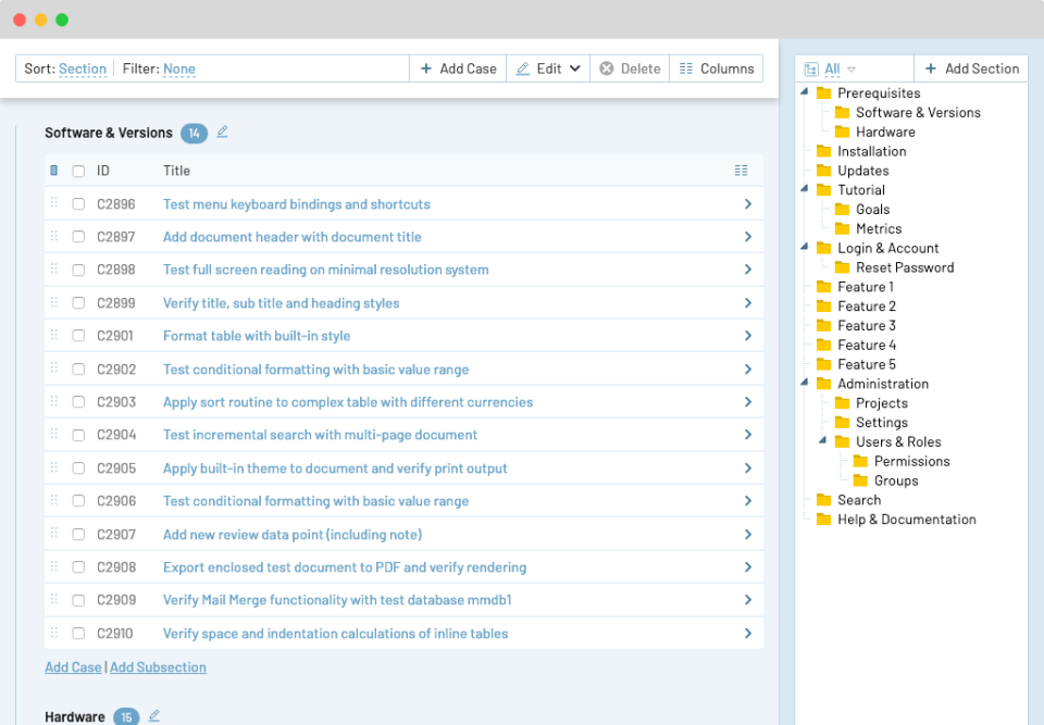 TestRail Test Case Management сравнение