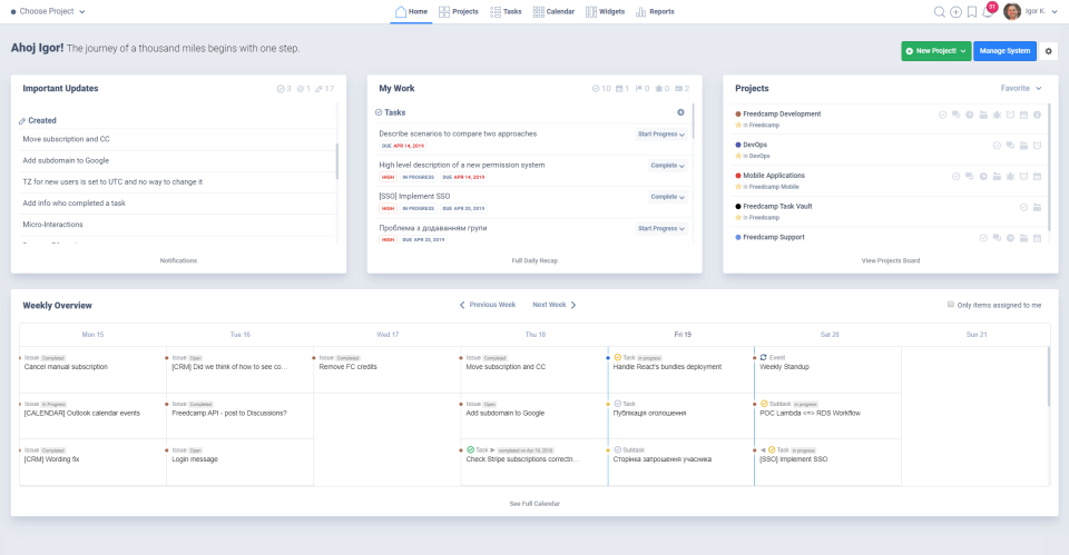Freedcamp программа