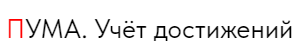 ПУМА. Учёт достижений