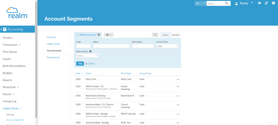 Realm Accounting ПО