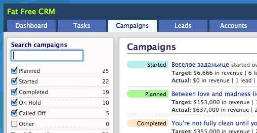 Fat Free CRM программа