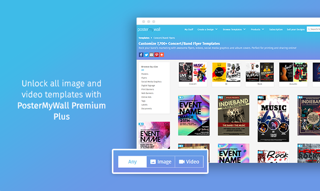 PosterMyWall подбор