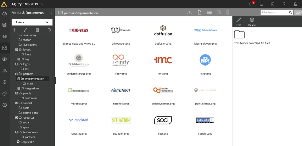 Agility CMS характеристики