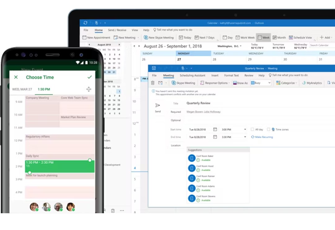 Microsoft Outlook сравнение