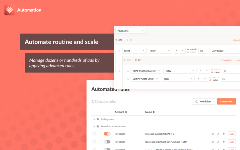 Revealbot характеристики