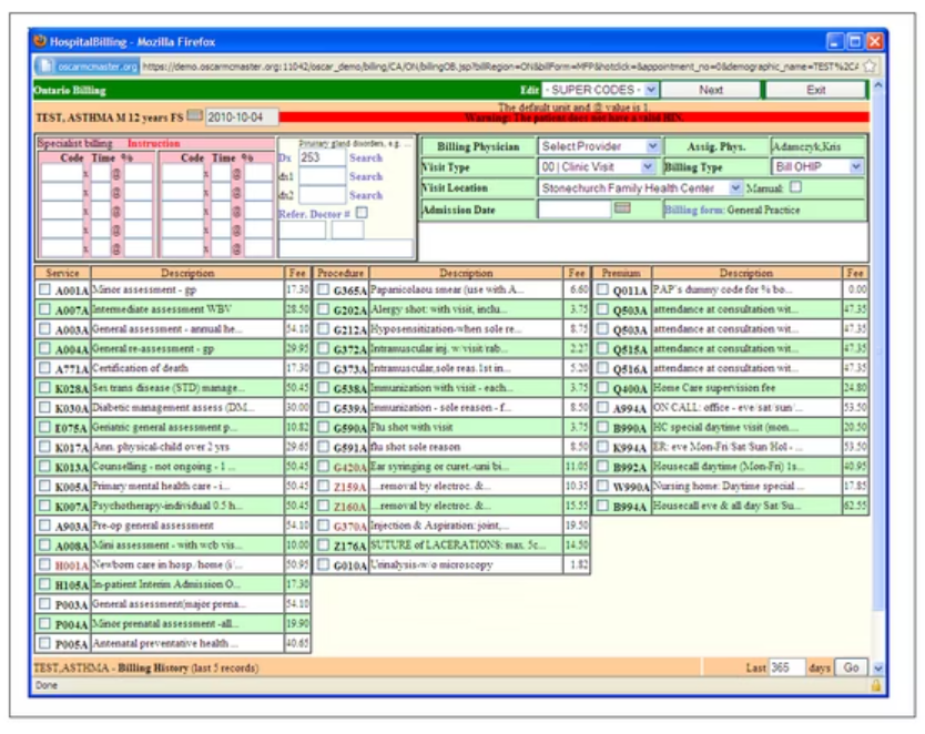 Oscar EMR by Oscar McMaster характеристики
