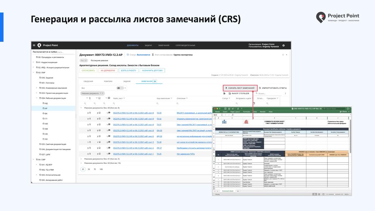 Project Point. Среда общих данных подбор