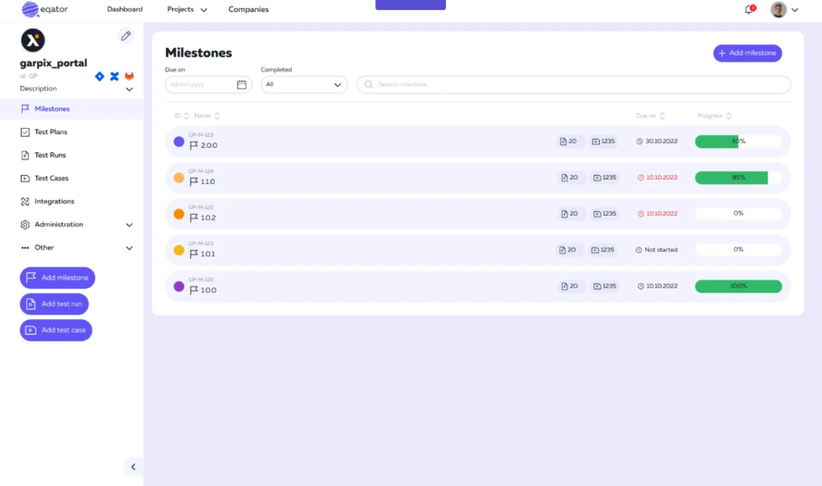 EQATOR характеристики