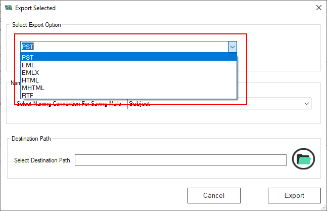 MailsSoftware Thunderbird to Outlook Converter