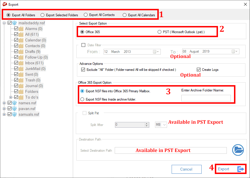 Lotus Notes to Office 365