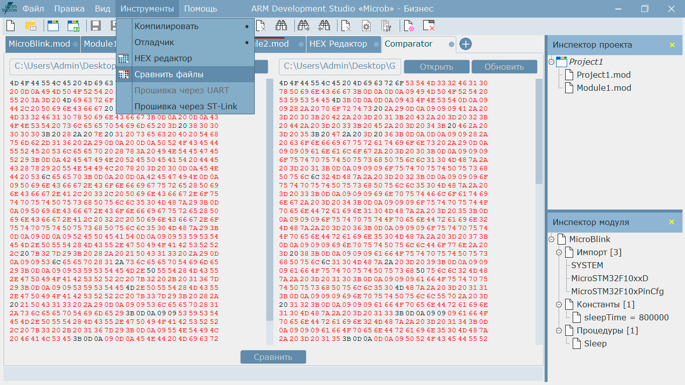 ARM Development studio «Microb»