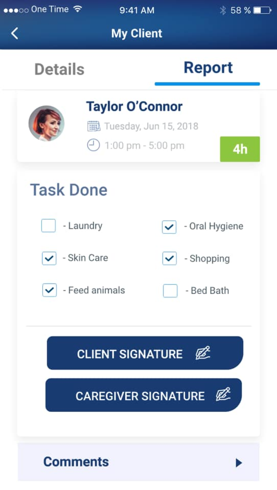 One Time Home Health Care