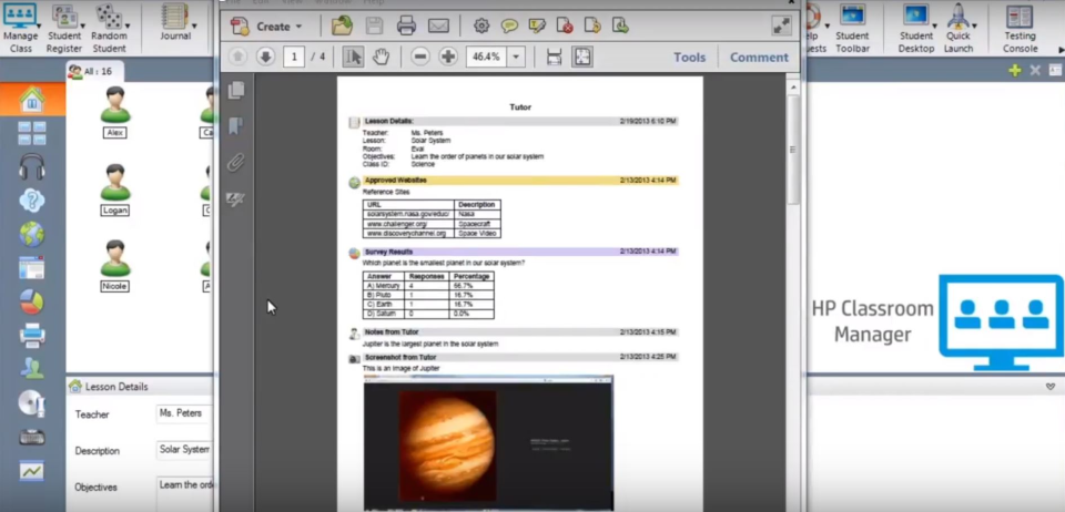 HP Classroom Manager сравнение