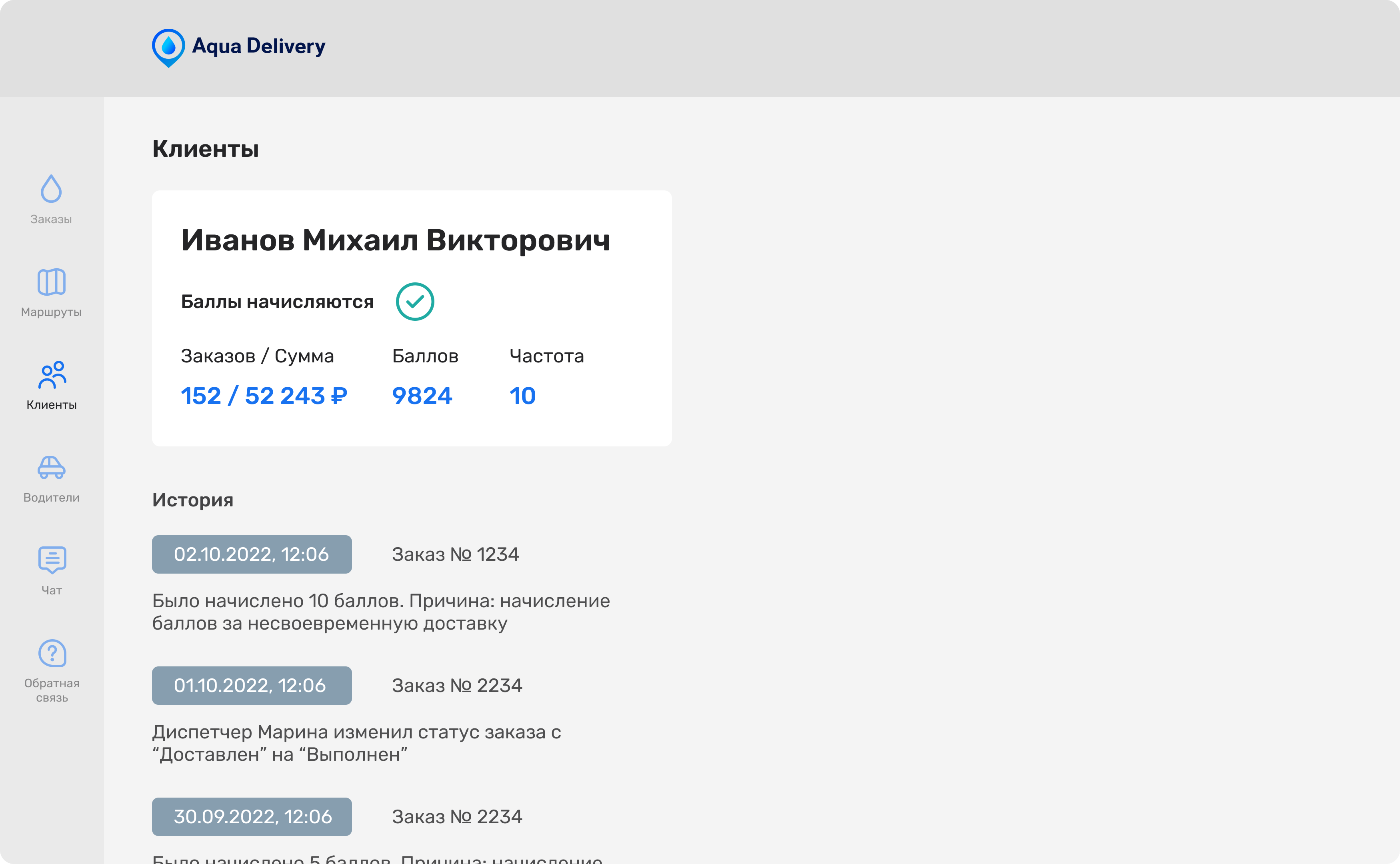 Aqua Delivery CRM программа