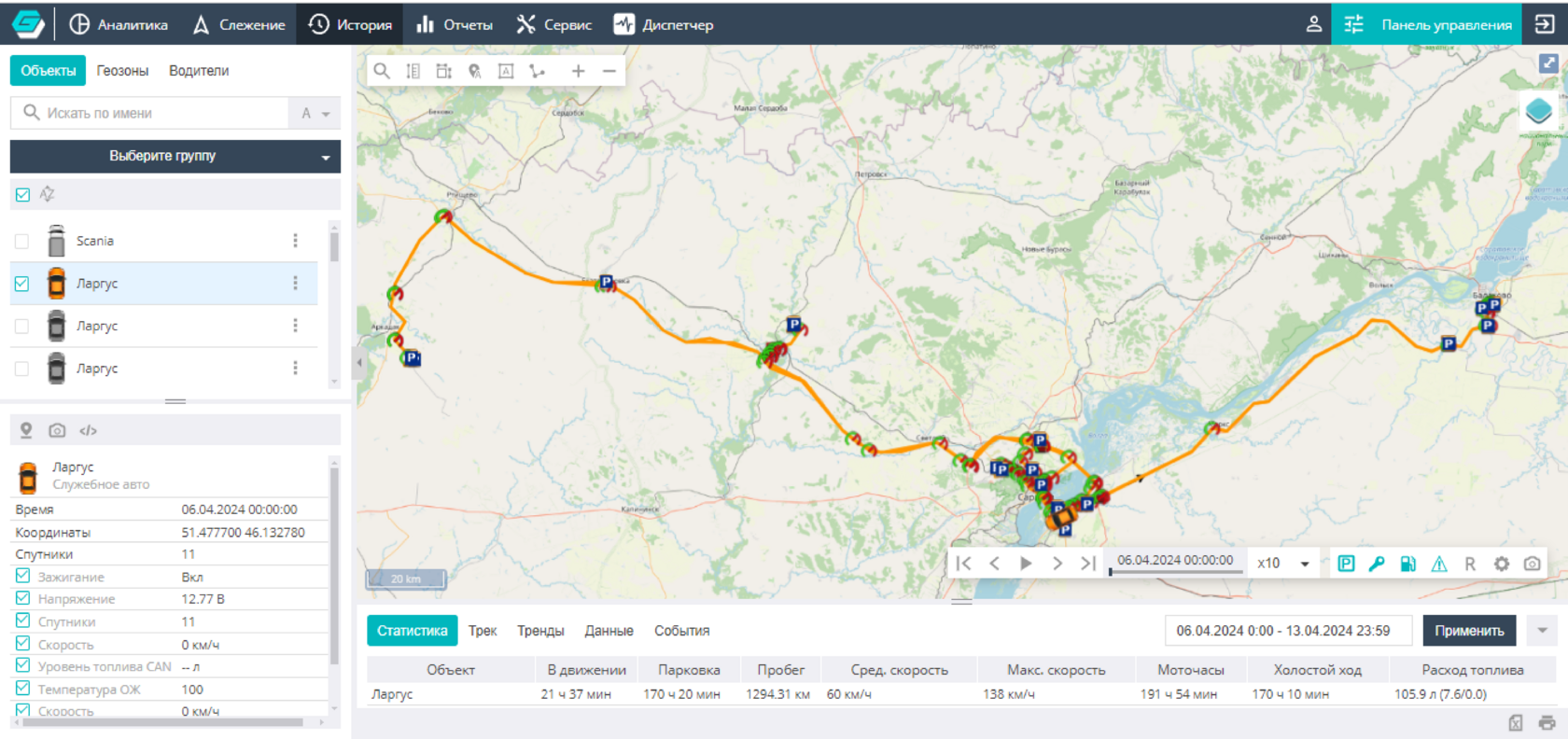 Галактика мониторинг транспорта ПО