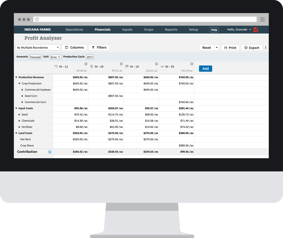 Granular подбор