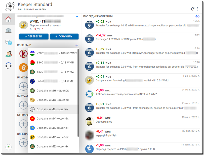 WebMoney характеристики