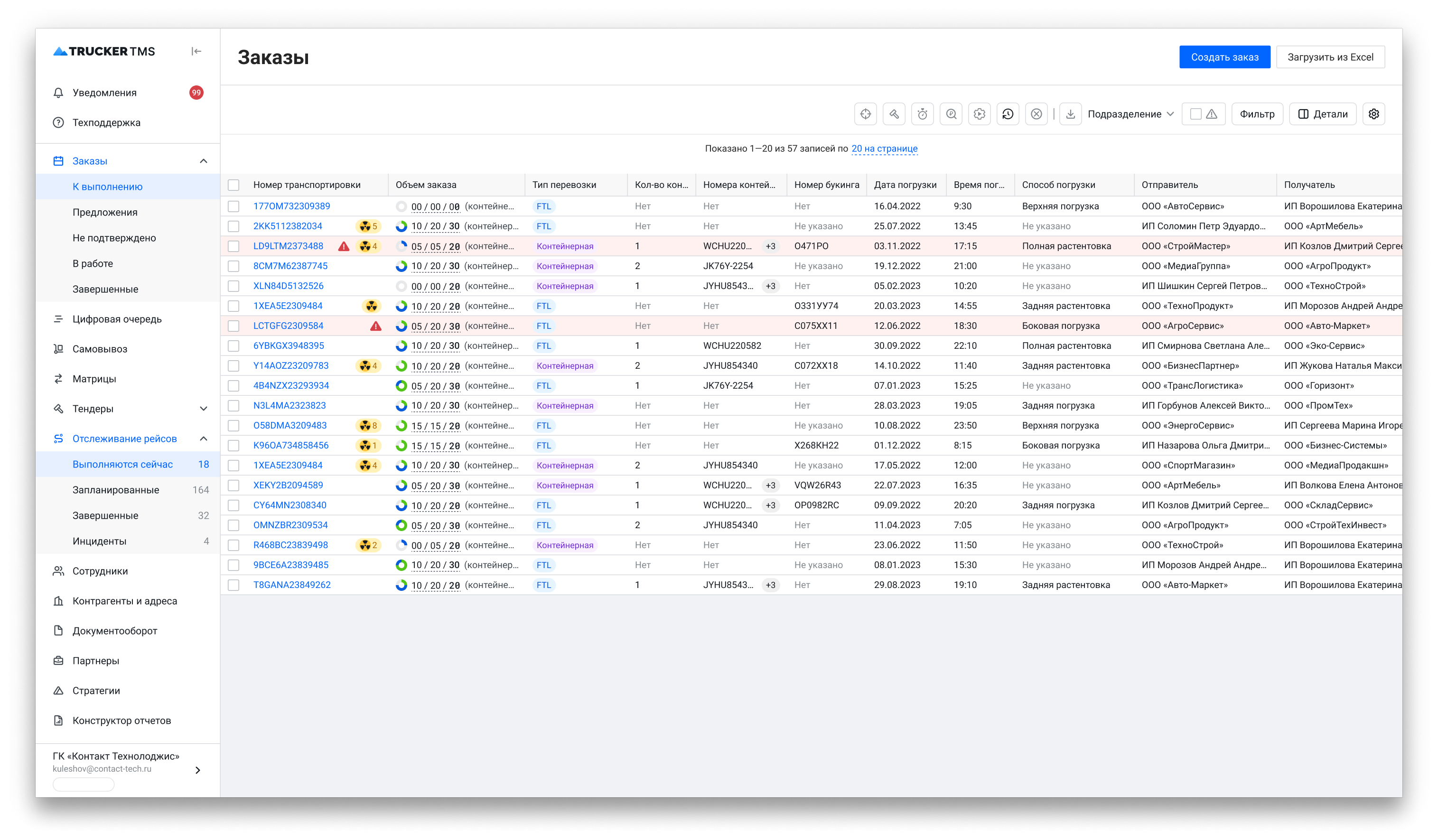 TRUCKER TMS характеристики