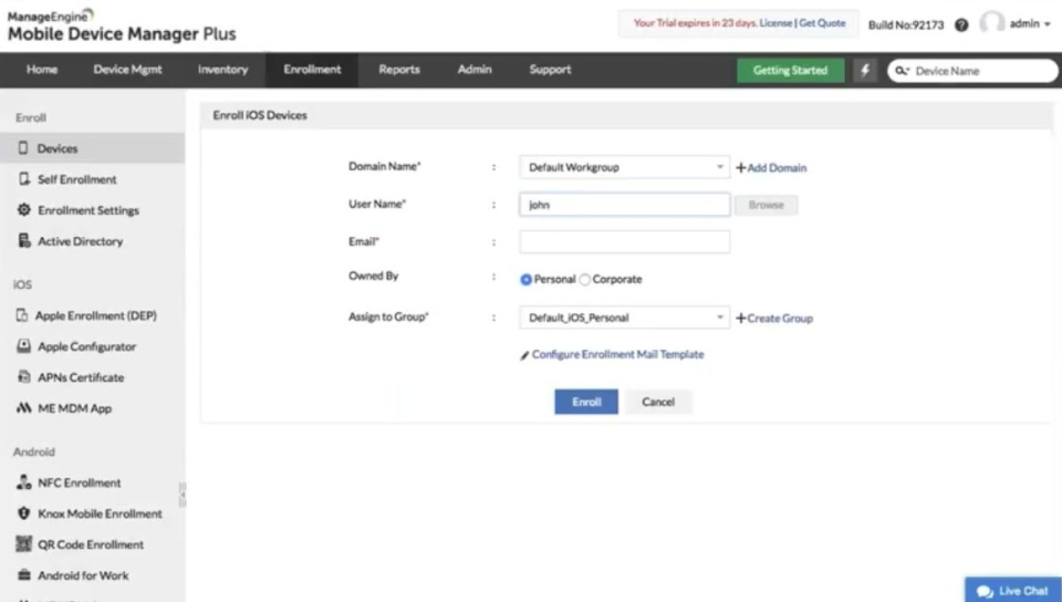 ManageEngine Mobile Device Manager Plus