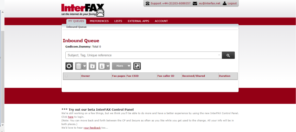 Interfax характеристики